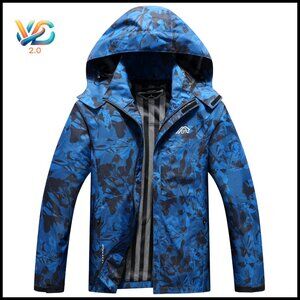 Men's Lightweight Waterproof Hooded Rain Jacket for Hiking Travel